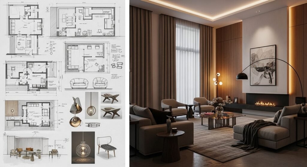 Quy trình 7 bước thiết kế nội thất chuyên nghiệp tại InEx Design